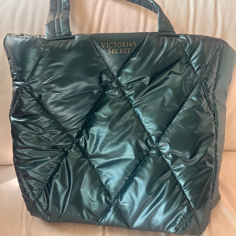 Victoria's Secret Shiny Emerald Tote